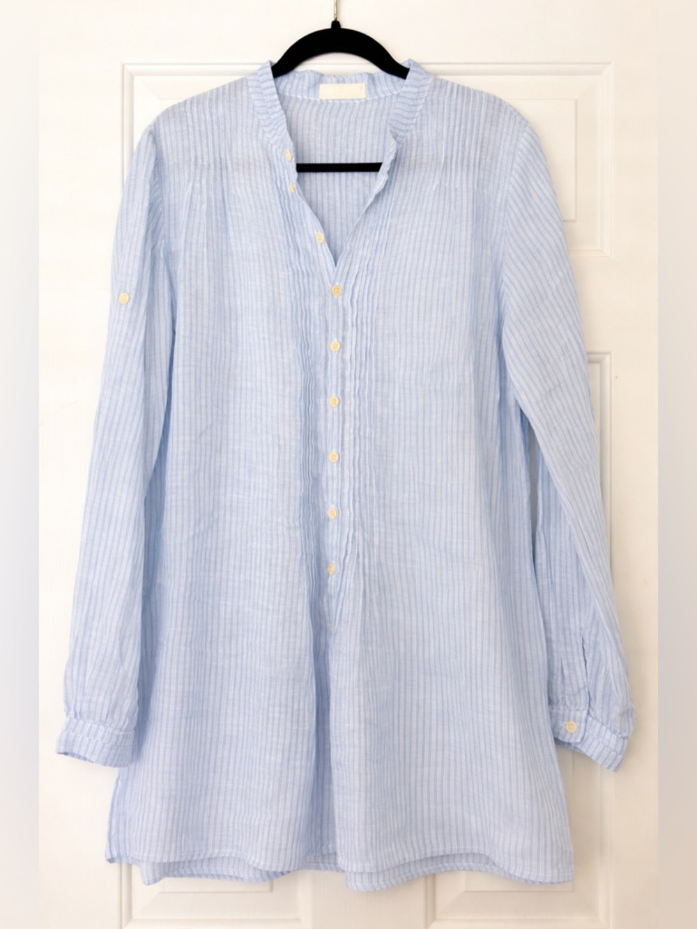 CP Shades Yoko Striped linen tunic size small coastal